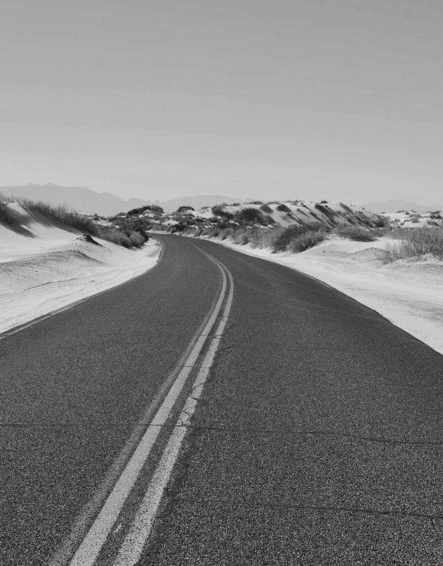 An open road, representing the path through the Canadian immigration process.